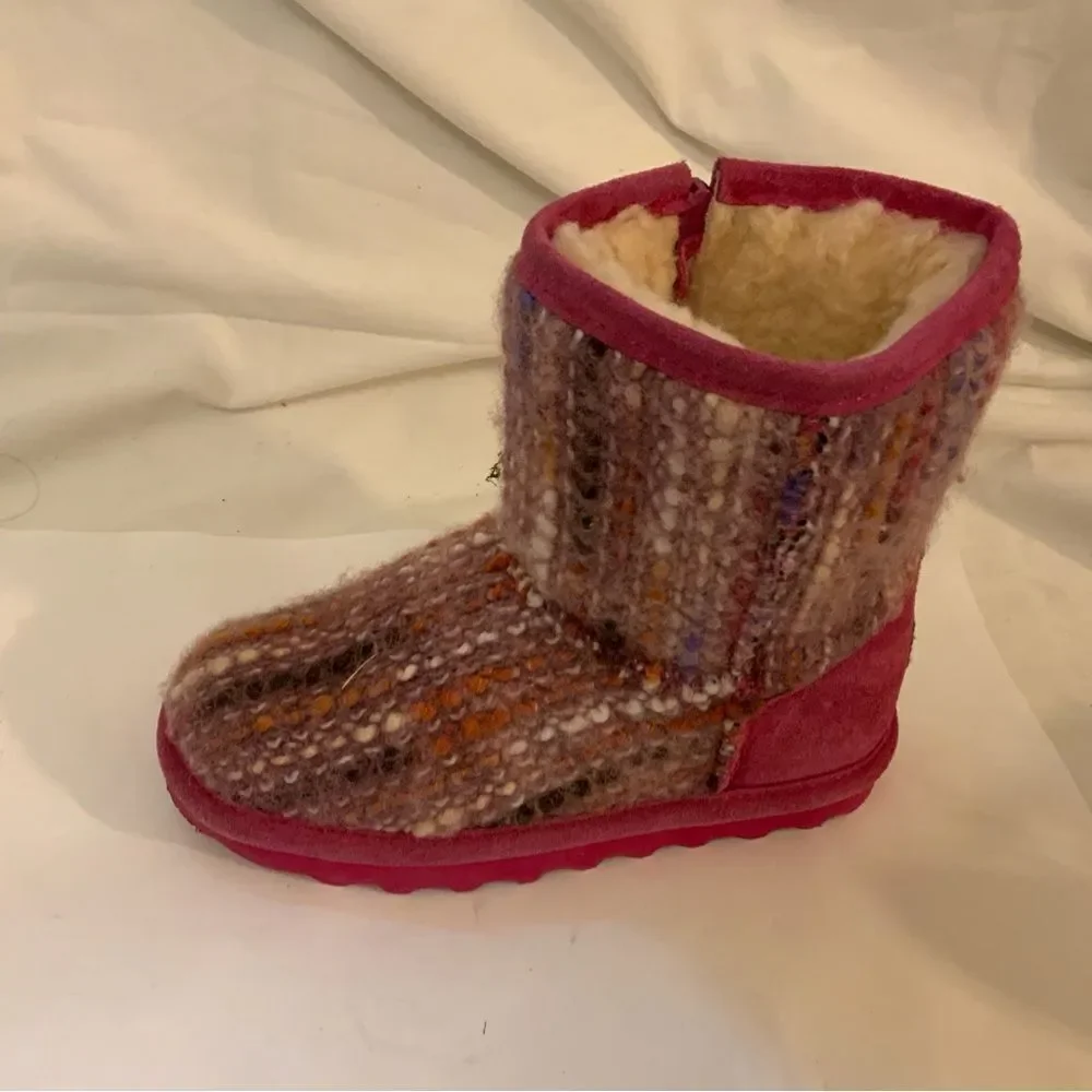 Bearpaw Toddler Elle Zipper Boots Size 12 Pink